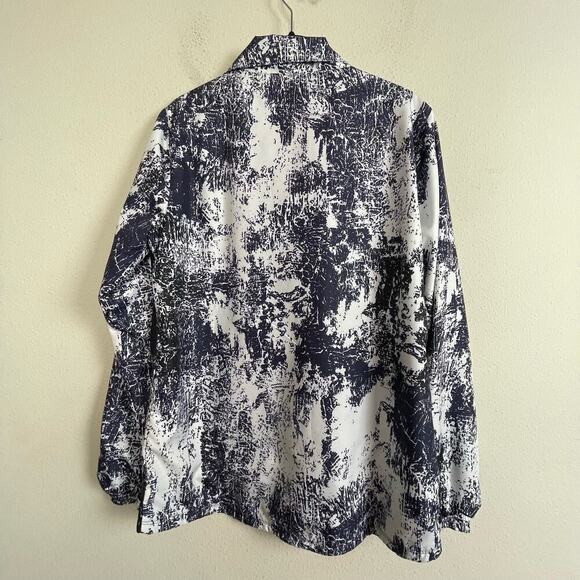 Under Armour Jacket Women's Size M Black Blue White Printed Run High Low - Picture 5 of 8